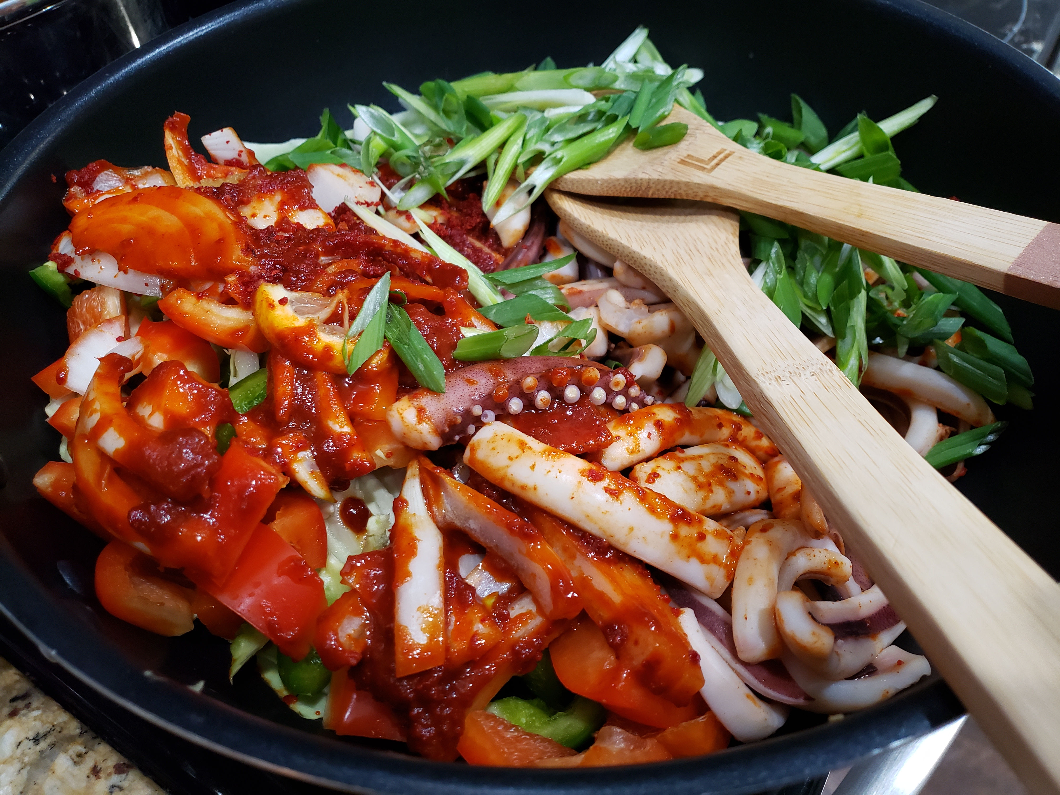 cooking ojingeo-bokkeum
